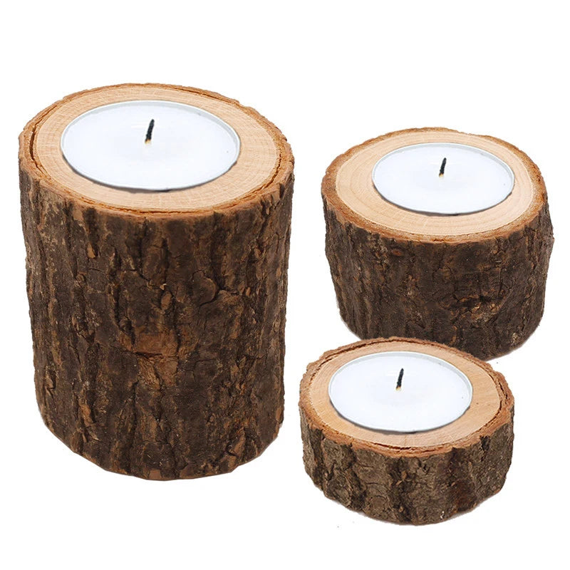 Creative Wooden Candlestick Table Decoration