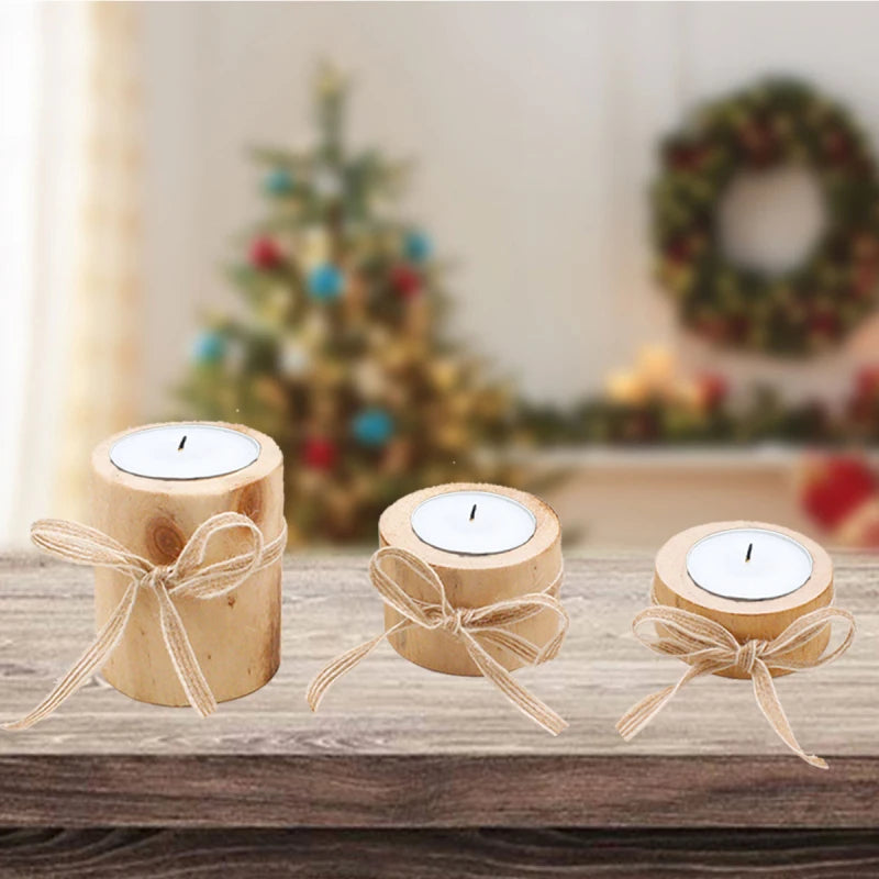 Creative Wooden Candlestick Table Decoration