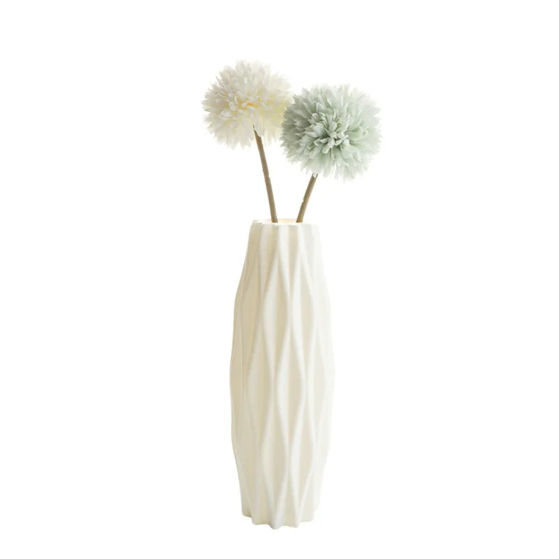 White Imitation Plastic Vase Home for Decoration