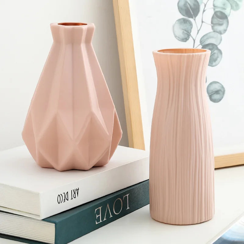 White Imitation Plastic Vase Home for Decoration