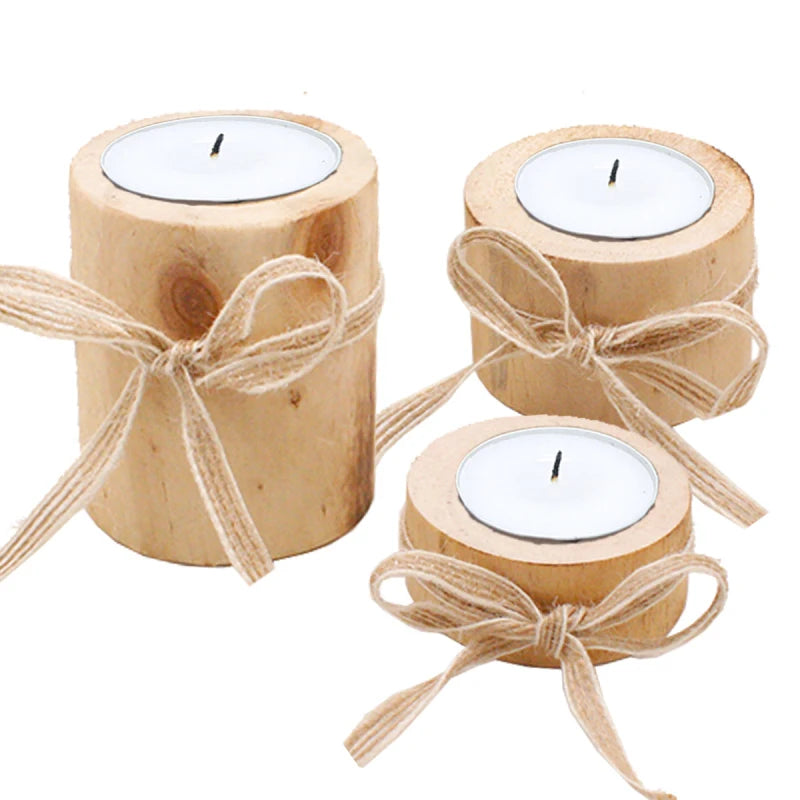 Creative Wooden Candlestick Table Decoration