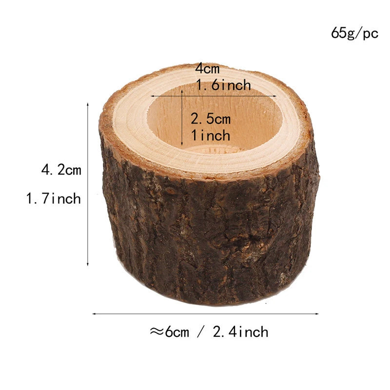 Creative Wooden Candlestick Table Decoration
