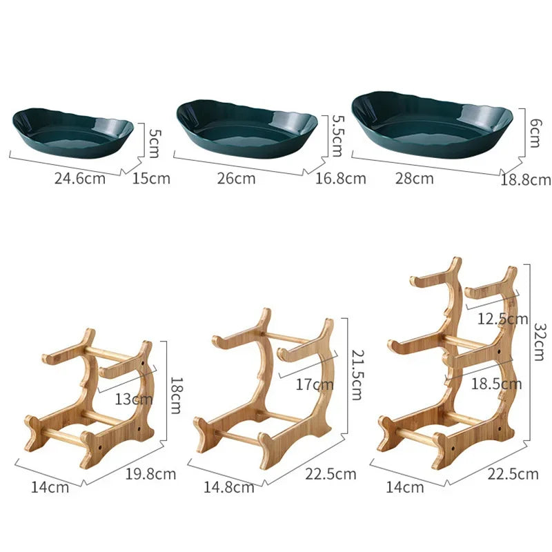 Three Layer Table Plates Dinnerware
