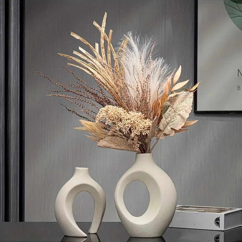 Modern Ceramic Vase Set of 2 for Modern Home