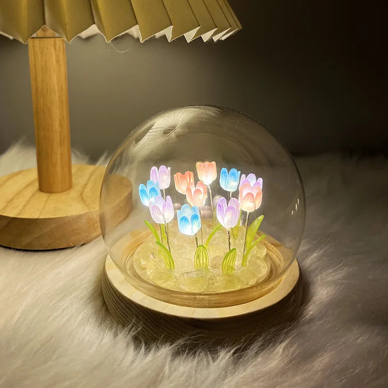 Artificial Tulip Flower Night Light Ornaments