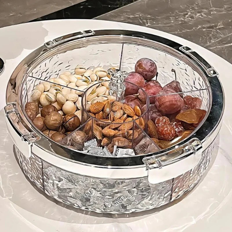 Snack Fruit Divided Plate Box Plastic Dish
