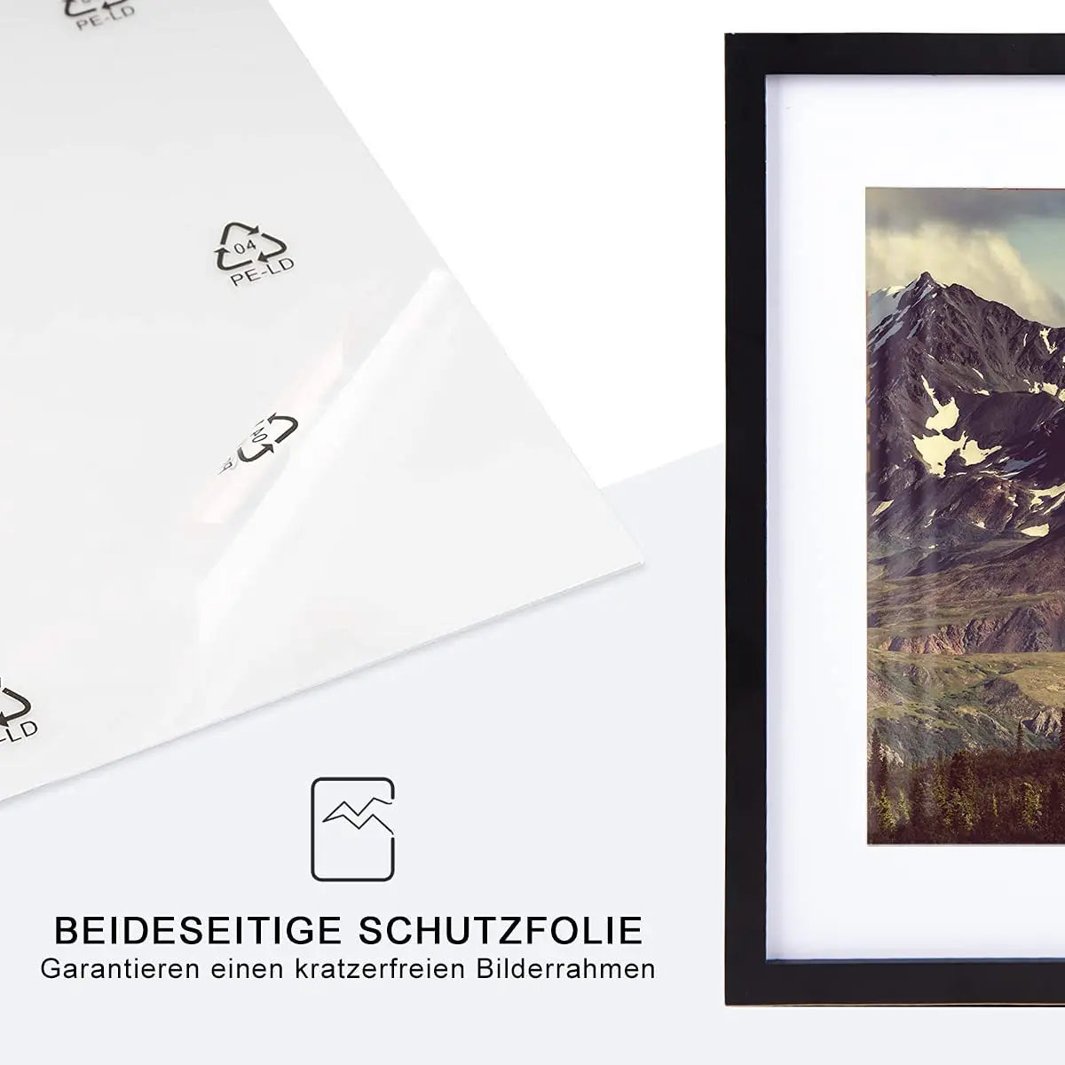Classic Photo Frame For Wall Hanging With Plexiglass