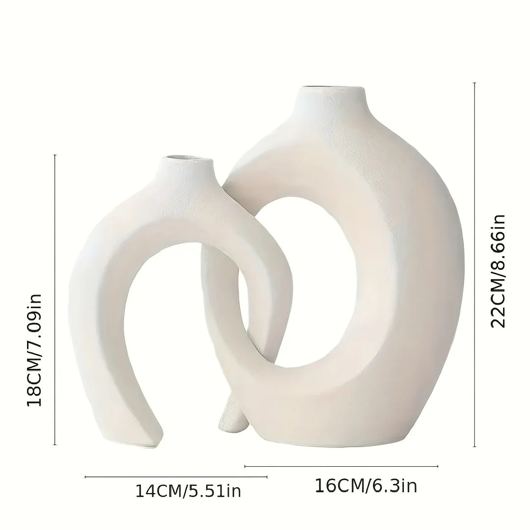 Modern Ceramic Vase Set of 2 for Modern Home