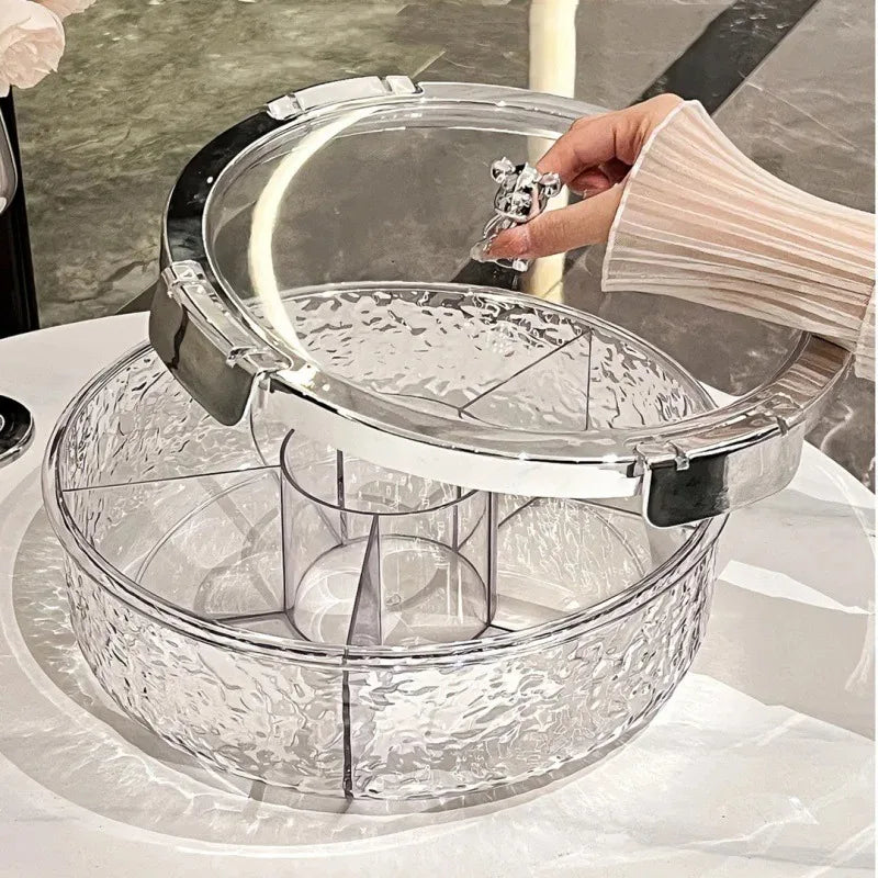 Snack Fruit Divided Plate Box Plastic Dish