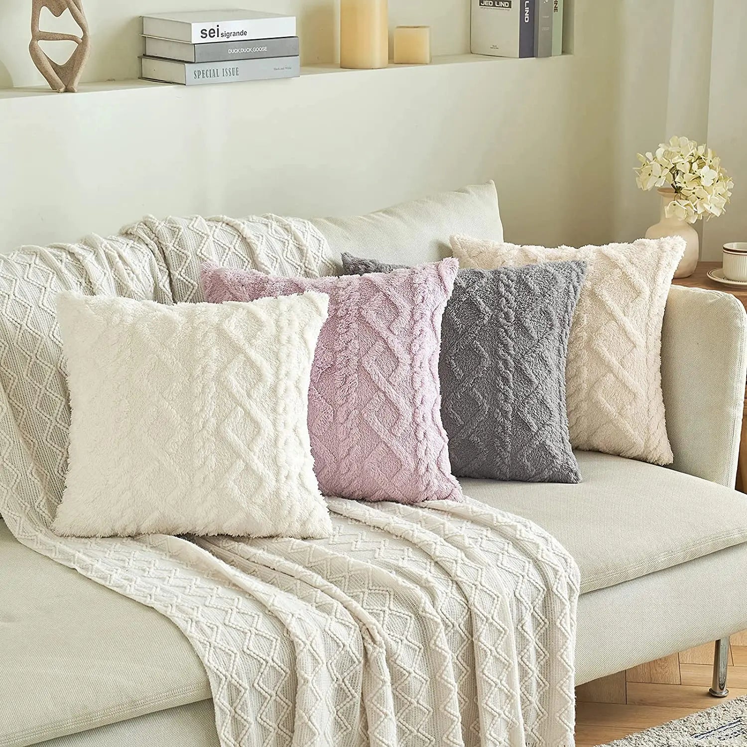 Soft Short Plush Velvet Decoration Pillowcase
