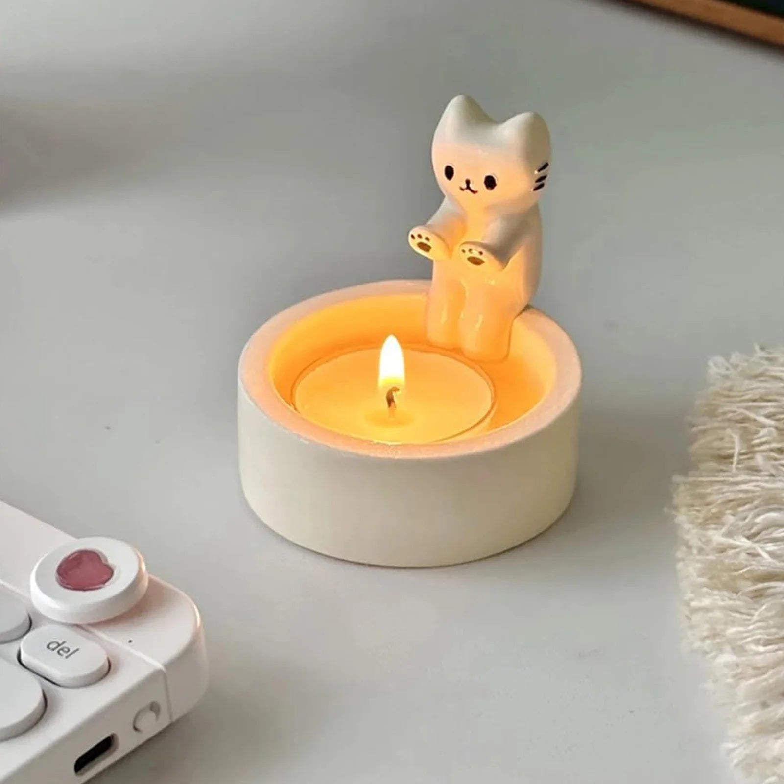 Durable Cute Cat Candlestick Decoration