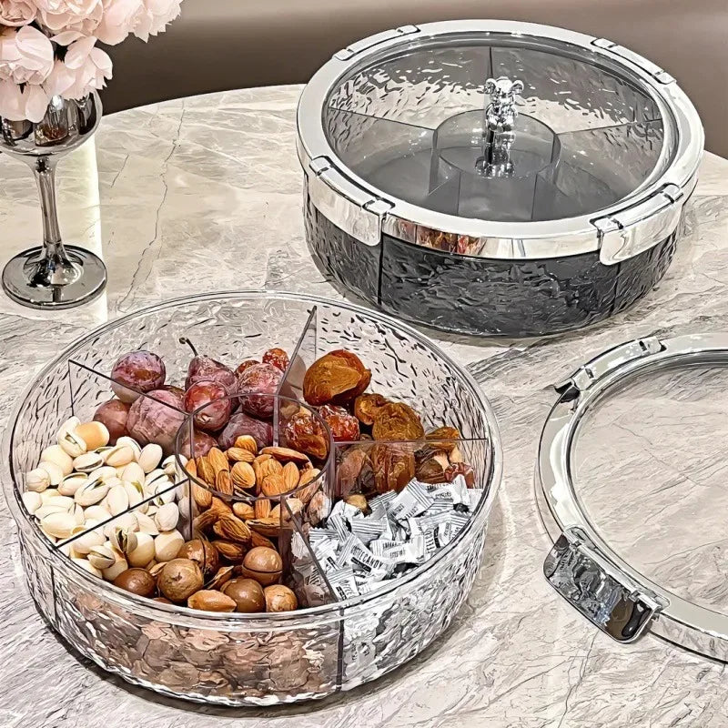 Snack Fruit Divided Plate Box Plastic Dish
