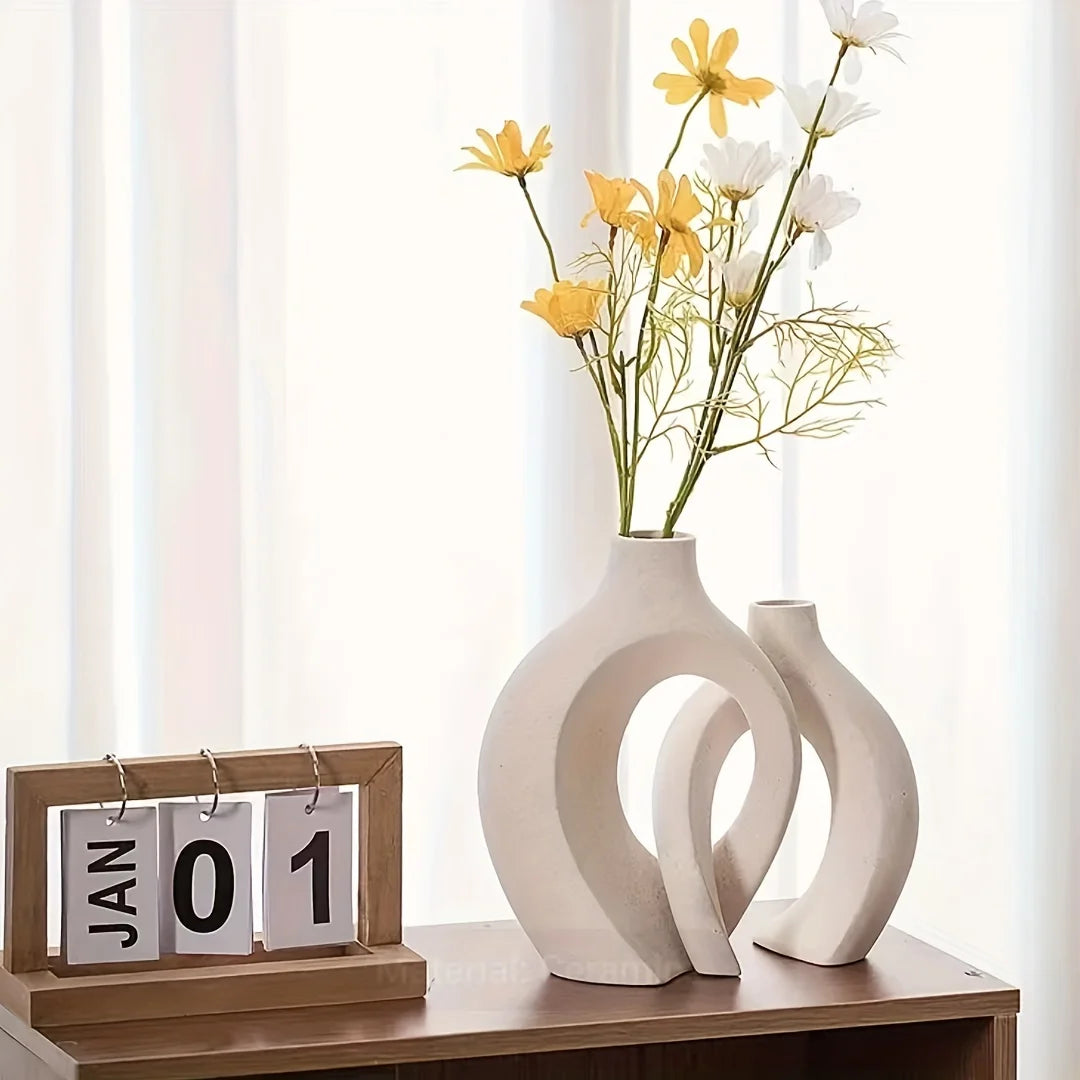 Modern Ceramic Vase Set of 2 for Modern Home