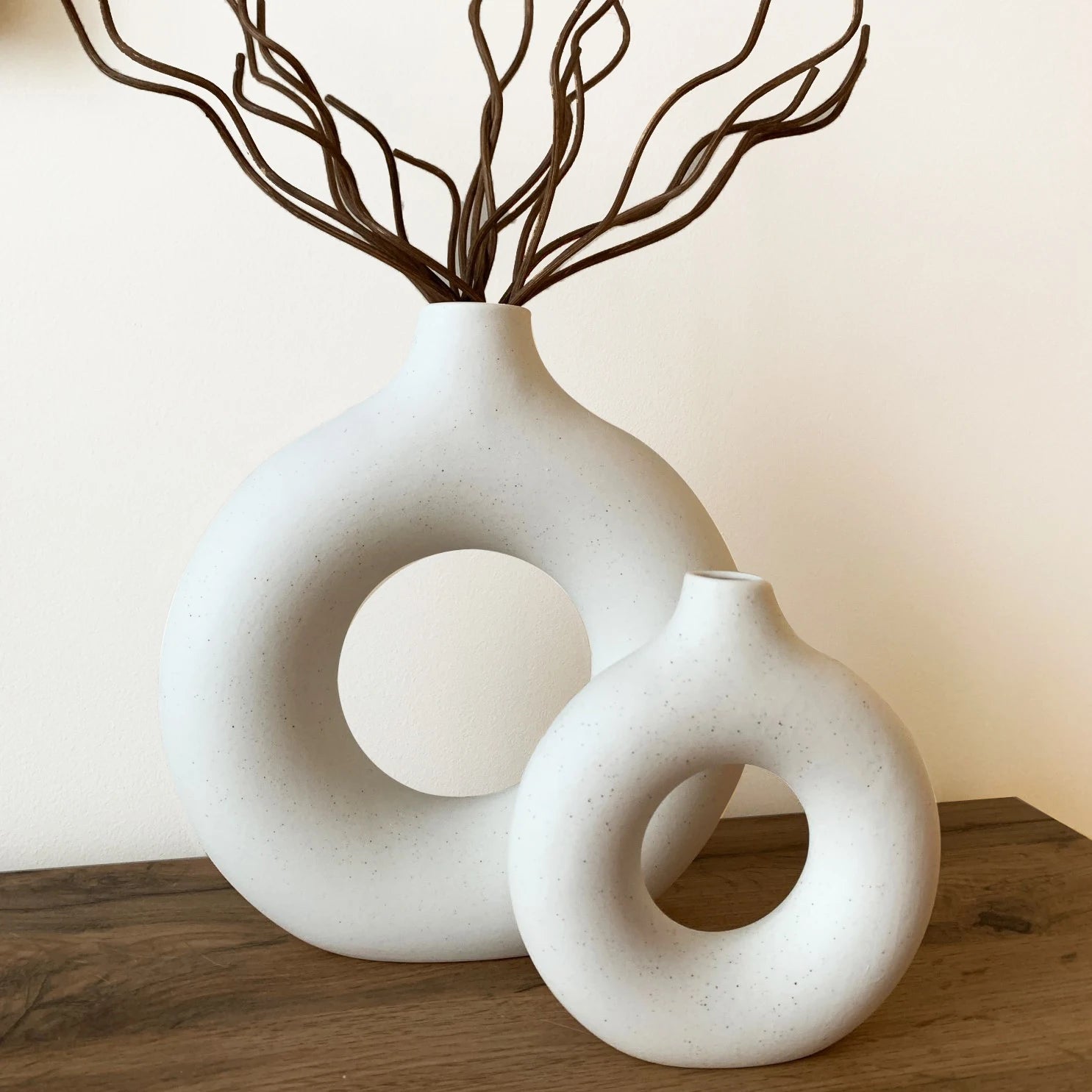 Circular Vase Flower Pot Home Living Room