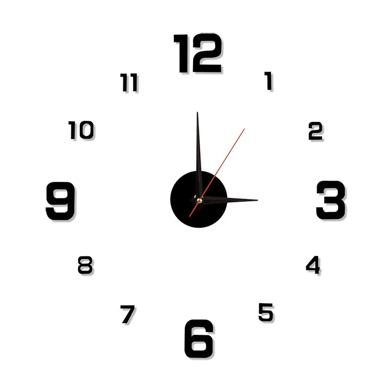Frameless Modern 3D Wall Clock Clock for Home