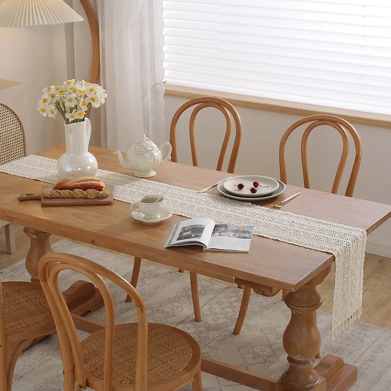 Vintage Beige Table Runner Table Decoration