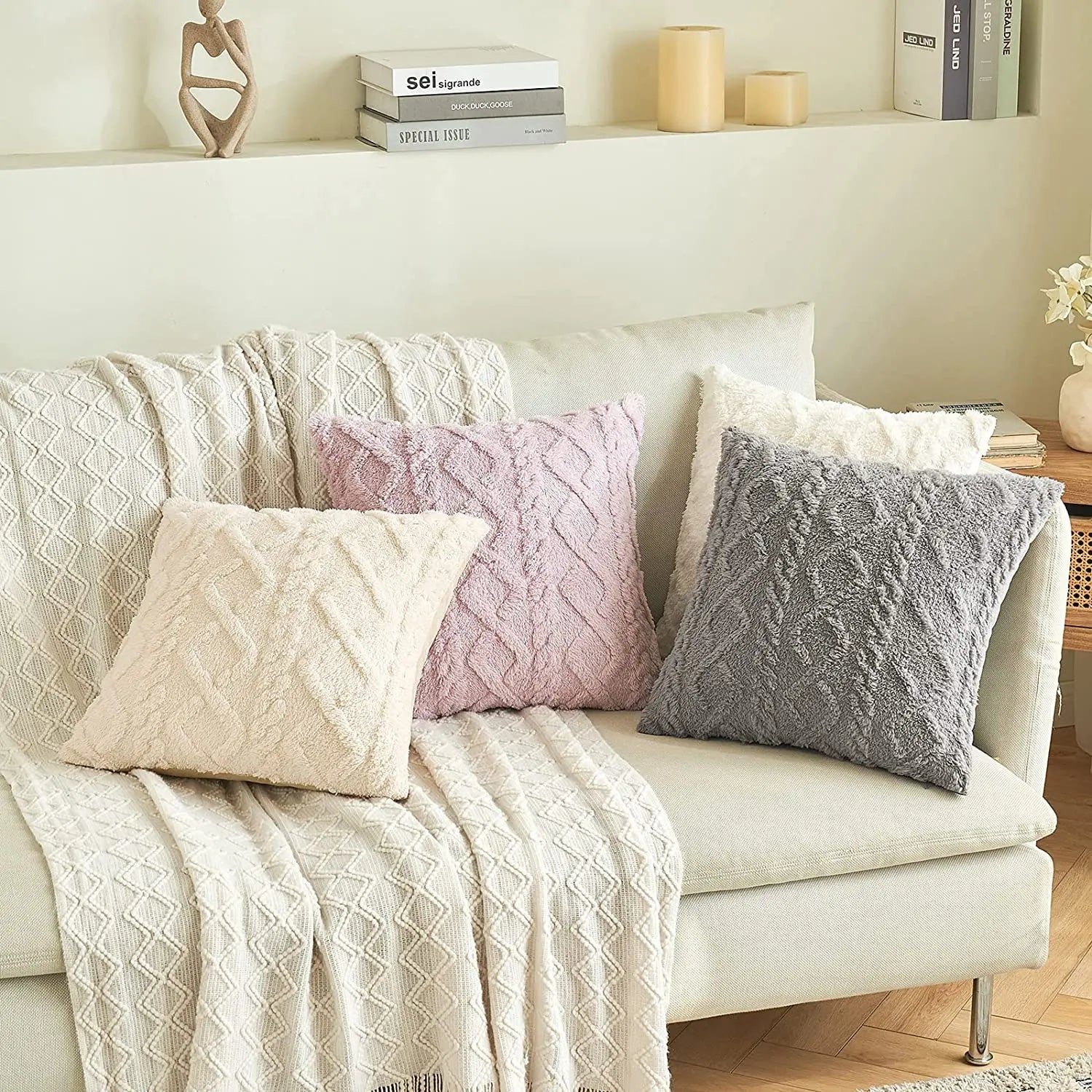 Soft Short Plush Velvet Decoration Pillowcase