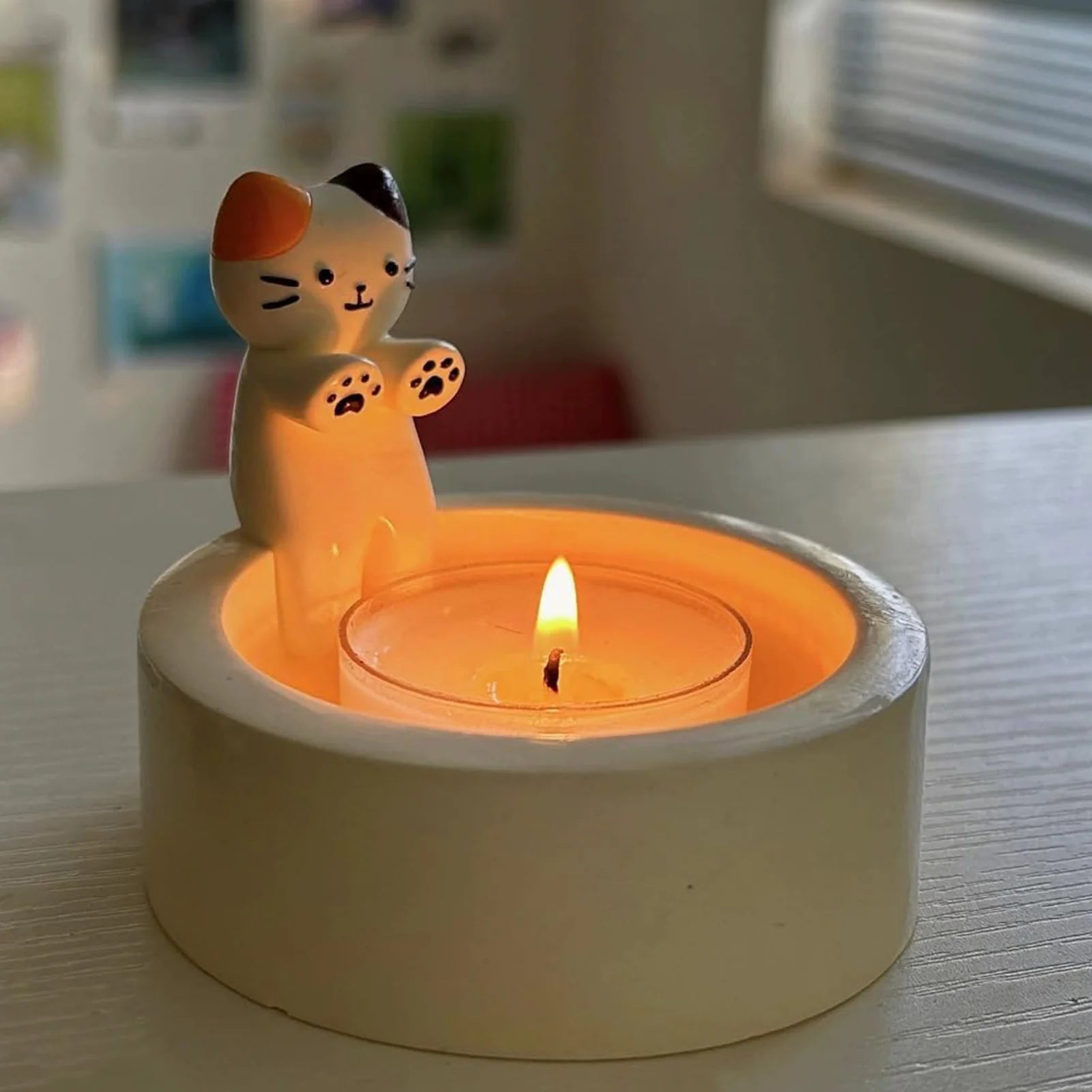 Durable Cute Cat Candlestick Decoration