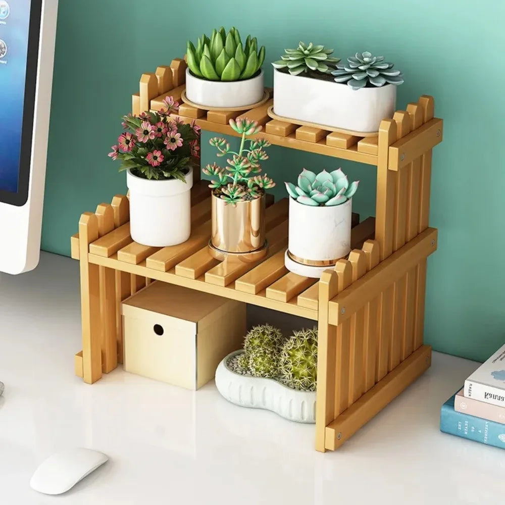 Wood Shelf Indoor Plants Holder