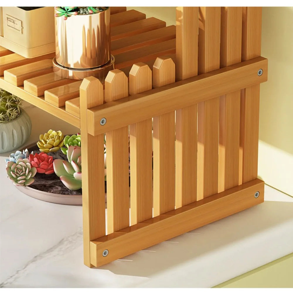 Wood Shelf Indoor Plants Holder