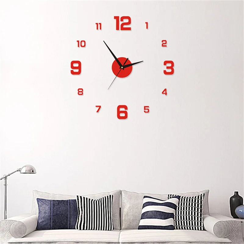 Frameless Modern 3D Wall Clock Clock for Home